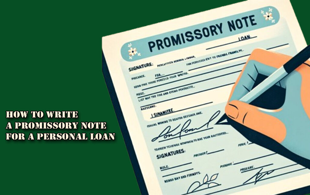 How To Write A Promissory Note For A Personal Loan