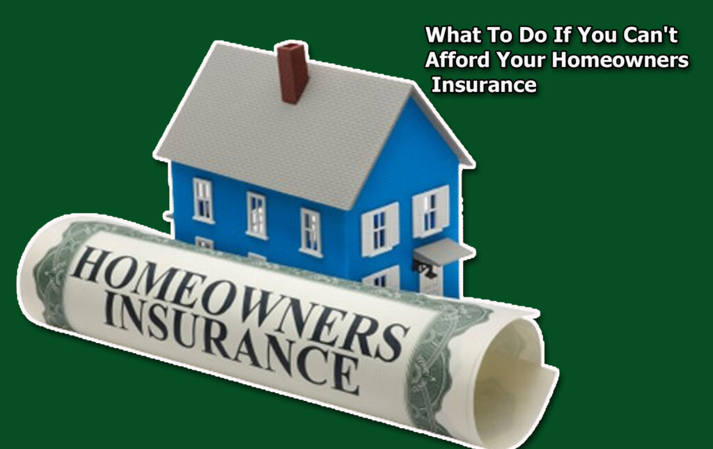 What To Do If You Can't Afford Your Homeowners Insurance